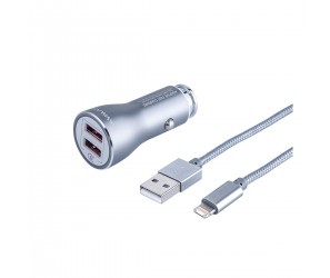 <span style='font-size:16px;font-weight:bold;'>Ładowarka MYWAY 12/24V QC3.0 4.2A 2xUSB + kabel Lighting</span><br /><span style='font-size:10px'>Zdjęcie 1 z 4</span>